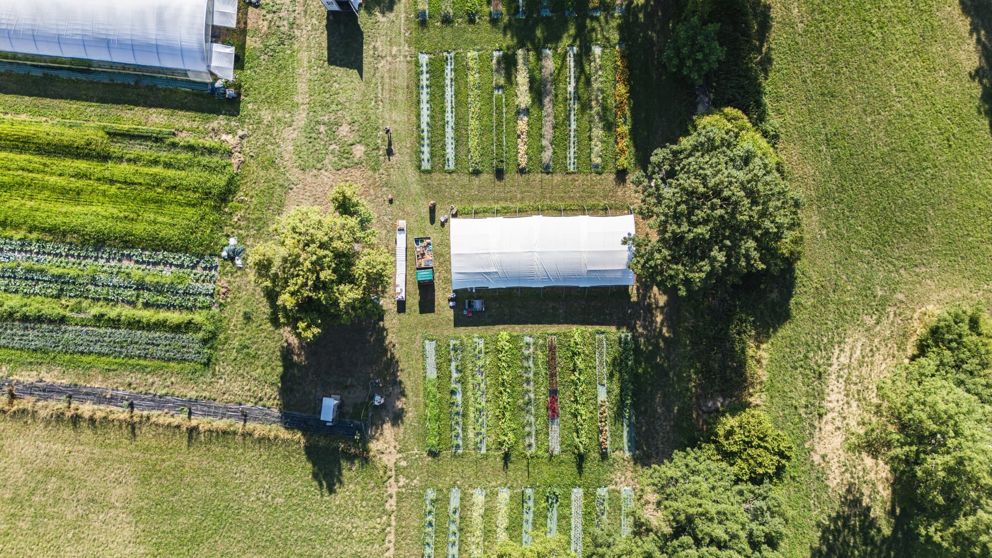 Les Jardins Agapé, vus du ciel — Ferme du Jurens