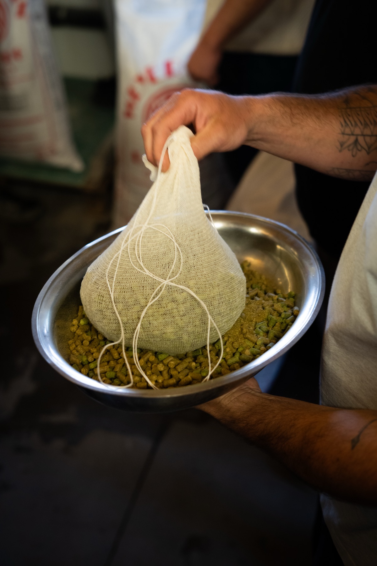 Le houblon, en mousseline